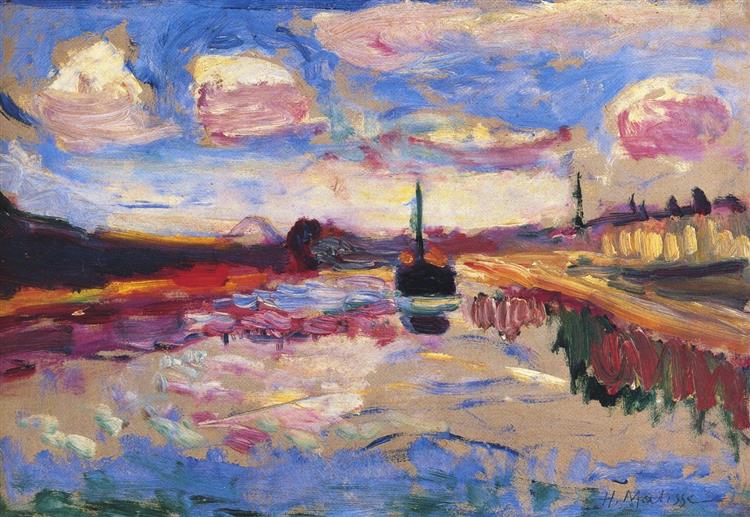 Henri Matisse painting 1898 of the Canal du Midi