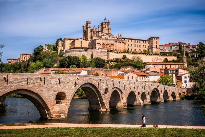 View of Beziers in France