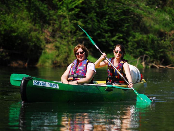 canoeing on cycle holiday