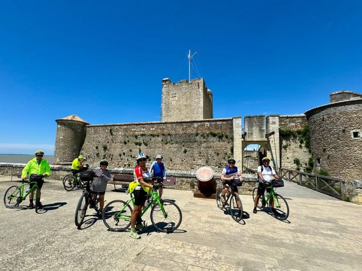 Cyclists in Rochefort Atlantic Coast